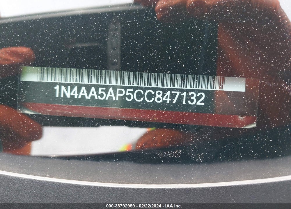 2012 NISSAN MAXIMA VIN: 1N4AA5AP5CC847132