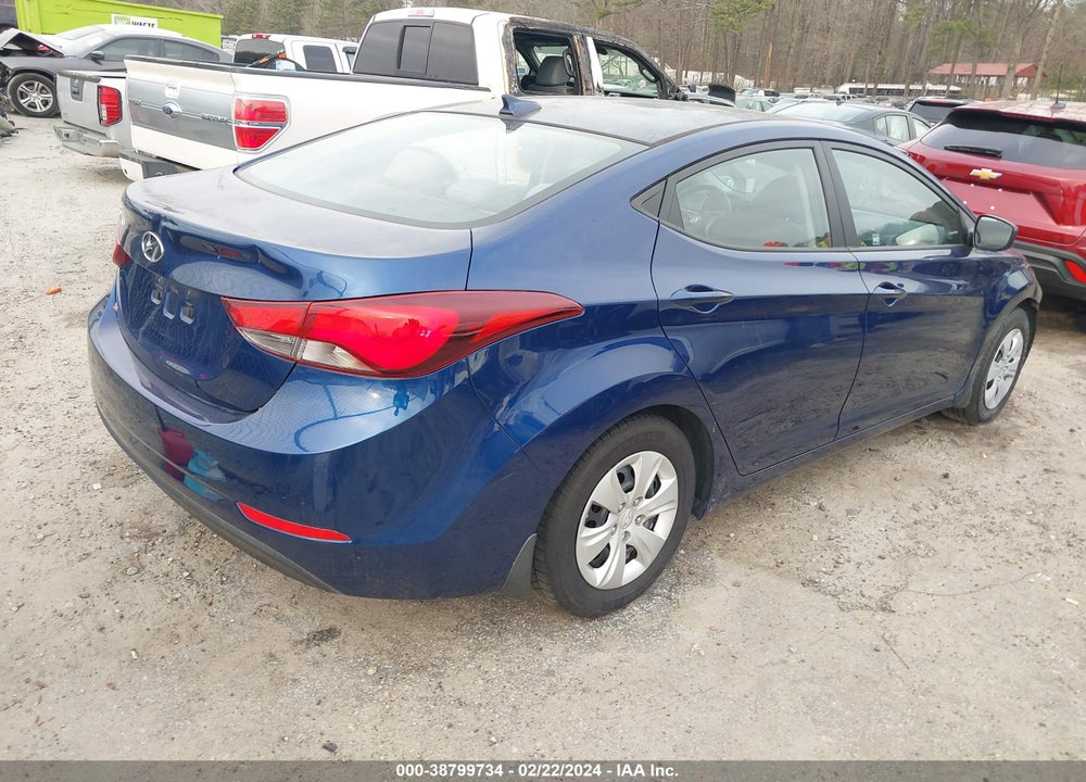 2016 HYUNDAI ELANTRA SE VIN: 5NPDH4AE5GH729135