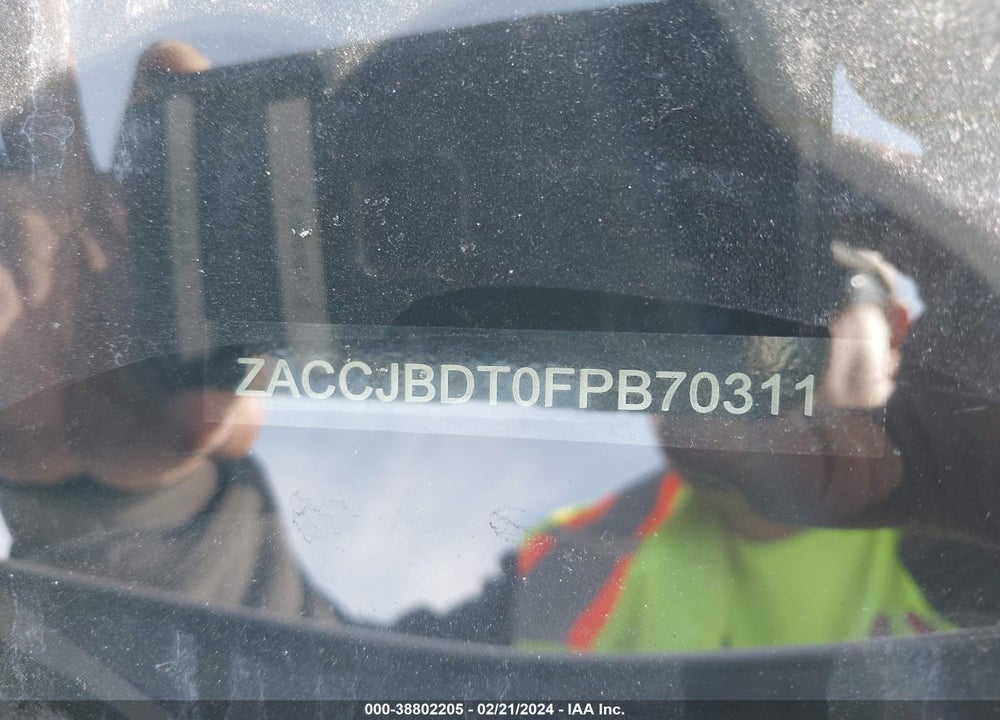 2015 JEEP RENEGADE LIMITED VIN: ZACCJBDT0FPB70311