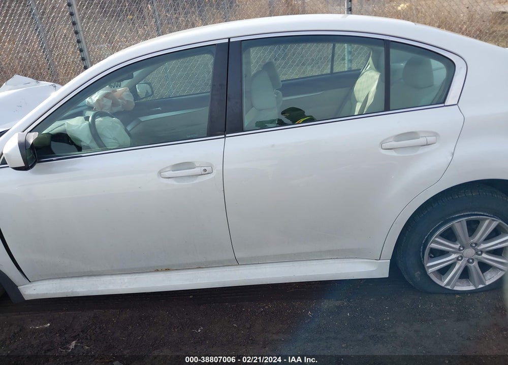 2012 SUBARU LEGACY 2.5I PREMIUM VIN: 4S3BMBC61C3016624