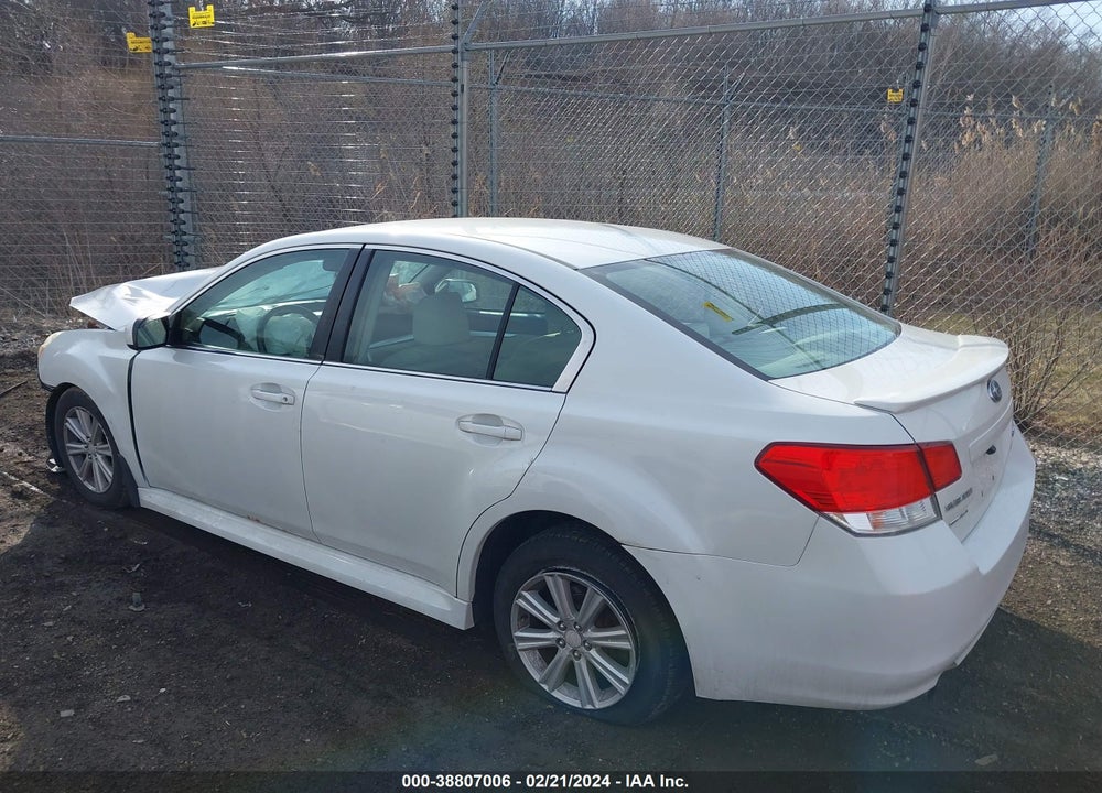 2012 SUBARU LEGACY 2.5I PREMIUM VIN: 4S3BMBC61C3016624