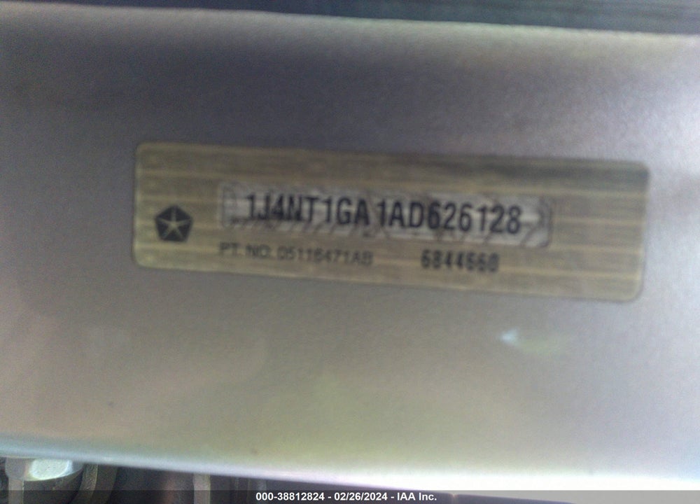 2010 JEEP PATRIOT SPORT VIN: 1J4NT1GA1AD626128