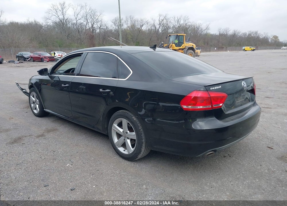 2012 VOLKSWAGEN PASSAT 2.5L SE VIN: 1VWBH7A39CC086721