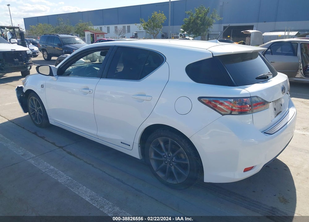 2013 LEXUS CT 200H VIN: JTHKD5BH6D2158462