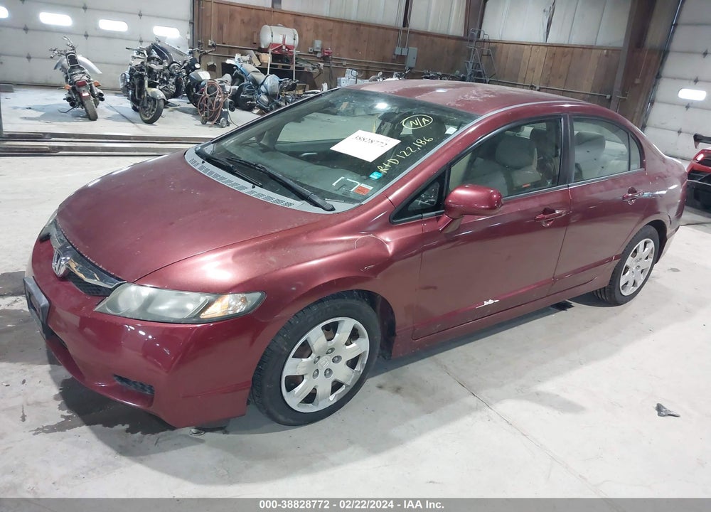 2009 HONDA CIVIC LX VIN: 2HGFA16589H534664