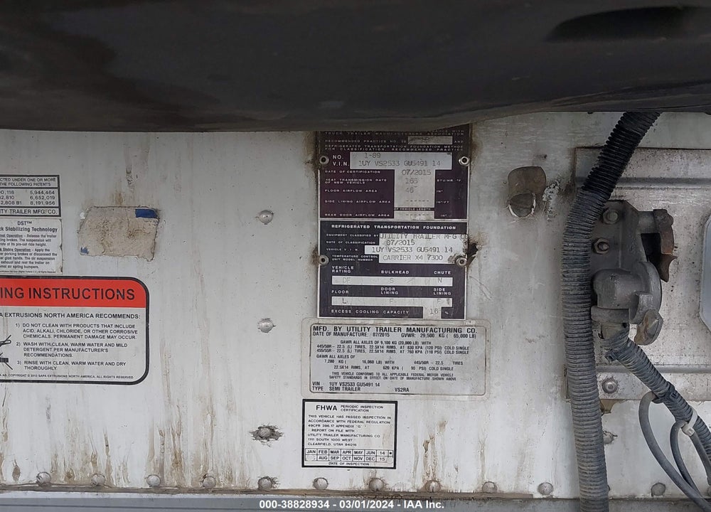 2016 UTILITY TRAILER MFG --- VIN: 1UYVS2533GU549114