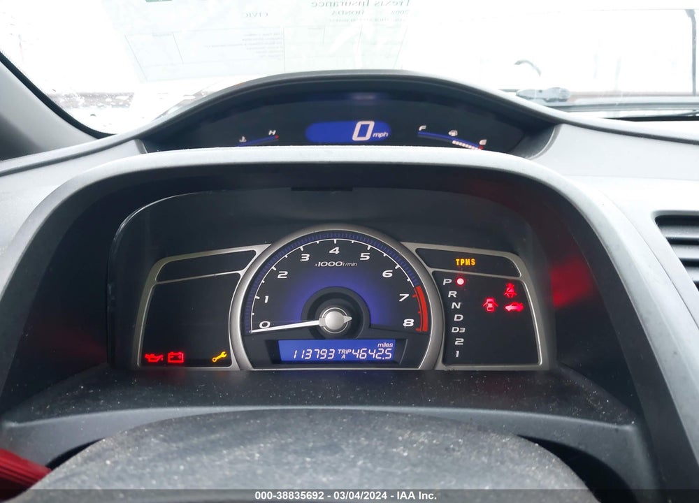 2008 HONDA CIVIC VIN: 1HGFA16858L004857