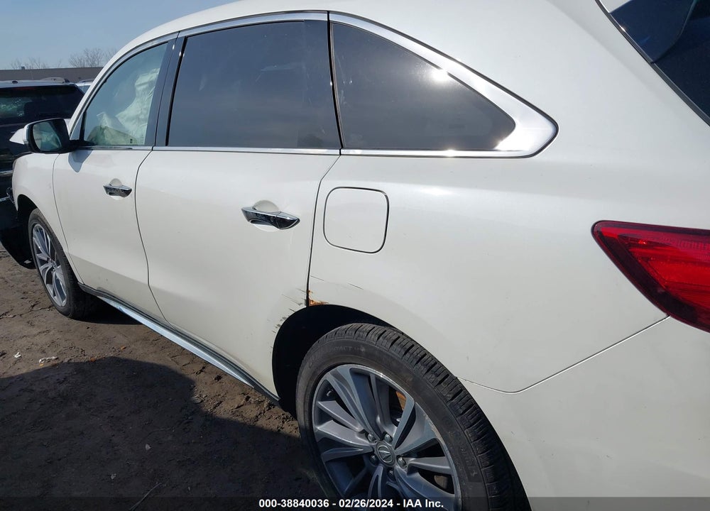 2017 ACURA MDX TECHNOLOGY PACKAGE VIN: 5FRYD4H54HB036610