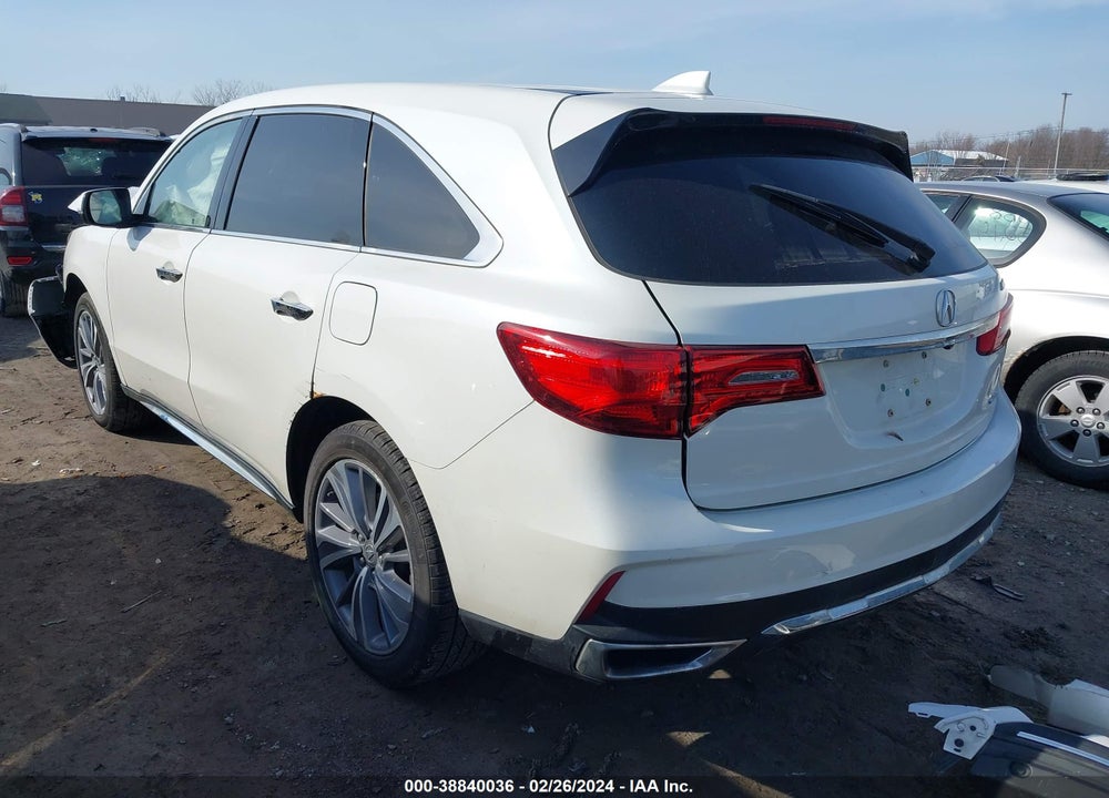 2017 ACURA MDX TECHNOLOGY PACKAGE VIN: 5FRYD4H54HB036610
