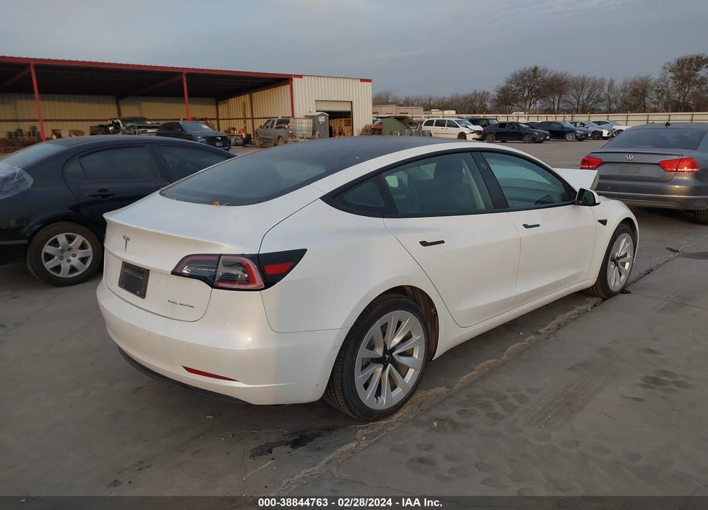 2022 TESLA MODEL 3 LONG RANGE DUAL MOTOR ALL-WHEEL DRIVE VIN: 5YJ3E1EB3NF247567