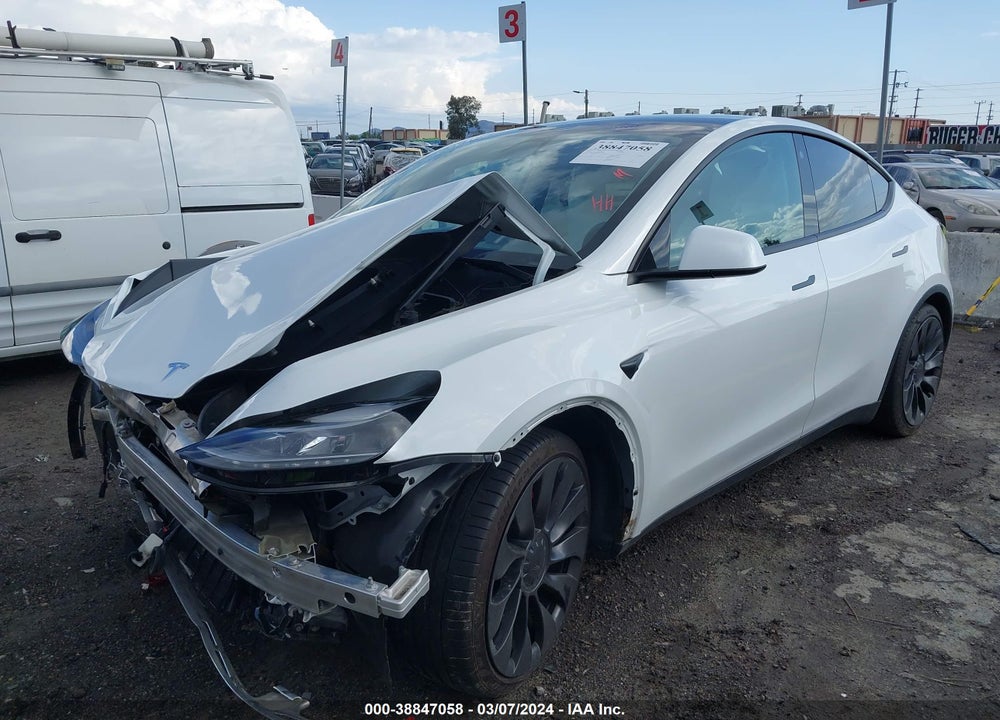 2022 TESLA MODEL Y PERFORMANCE DUAL MOTOR ALL-WHEEL DRIVE VIN: 7SAYGDEF8NF389520
