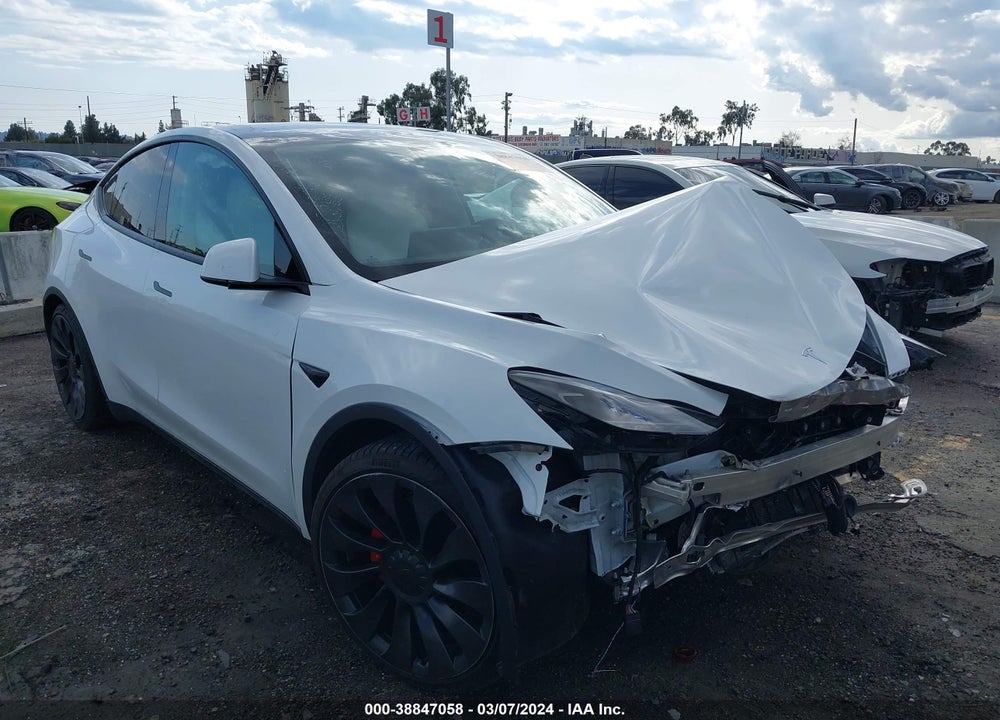 2022 TESLA MODEL Y PERFORMANCE DUAL MOTOR ALL-WHEEL DRIVE VIN: 7SAYGDEF8NF389520