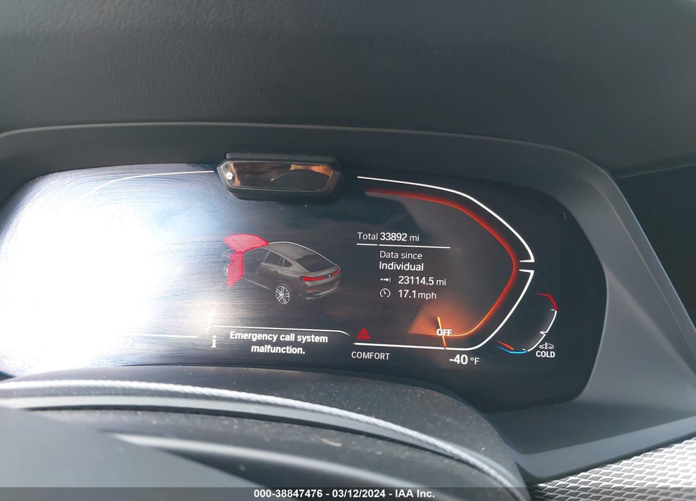 2021 BMW X6 SDRIVE40I VIN: 5UXCY4C07M9E91484