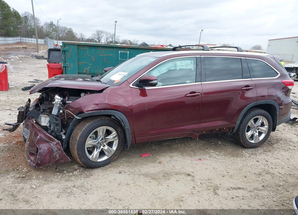 2019 TOYOTA HIGHLANDER LIMITED VIN: 5TDDZRFH6KS980634