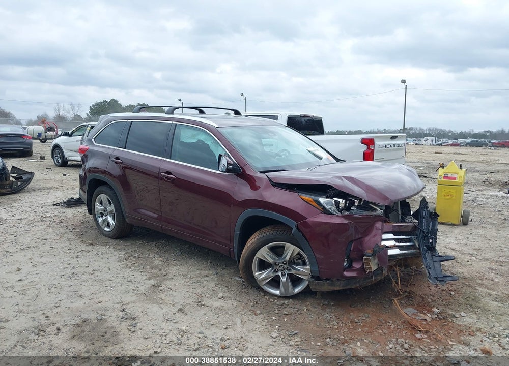 2019 TOYOTA HIGHLANDER LIMITED VIN: 5TDDZRFH6KS980634