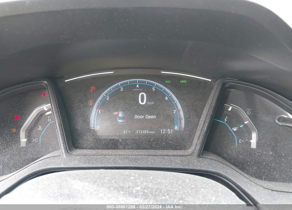 2019 HONDA CIVIC LX VIN: 19XFC2F63KE001419
