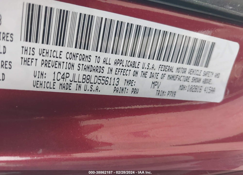 2020 JEEP CHEROKEE LATITUDE PLUS FWD VIN: 1C4PJLLB8LD556113