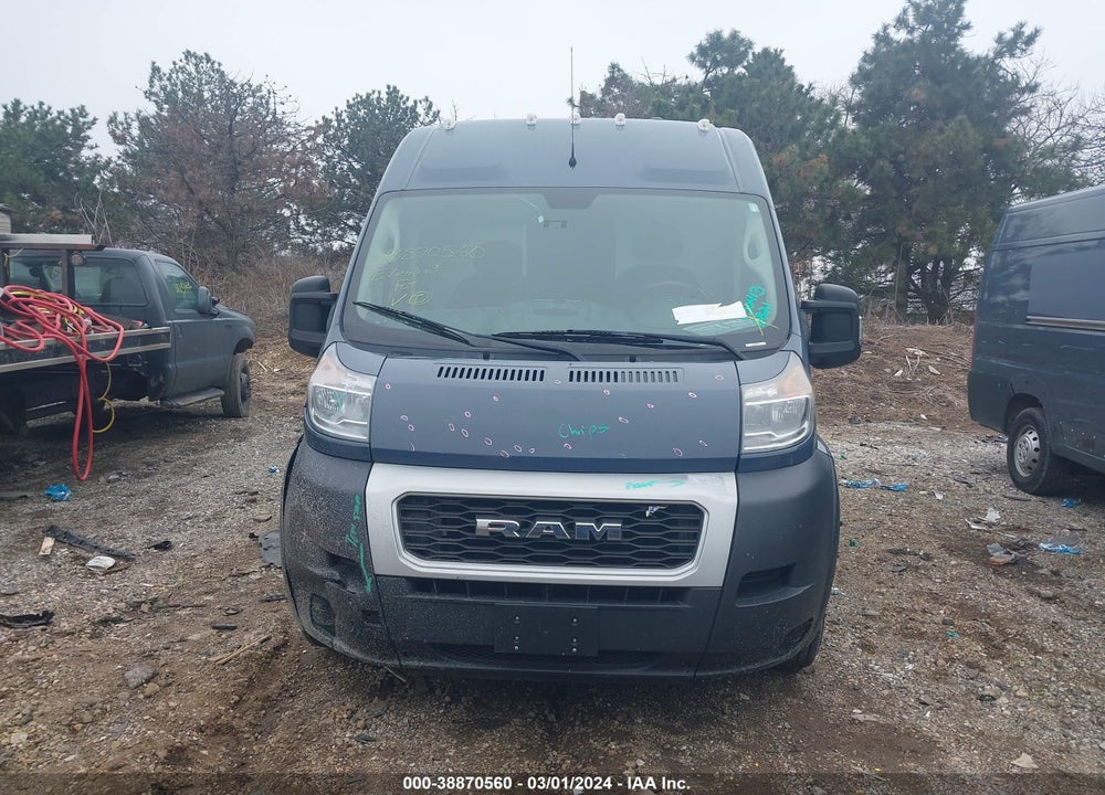 2019 RAM PROMASTER 2500 HIGH ROOF 159 WB VIN: 3C6TRVDG7KE520821
