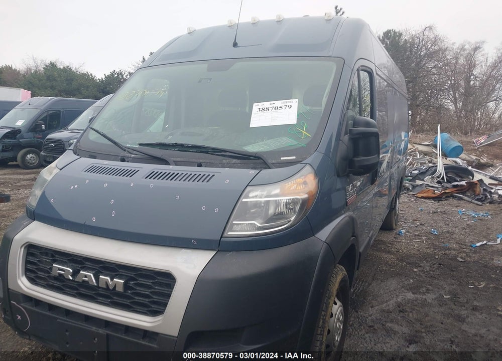 2019 RAM PROMASTER 3500 CARGO VAN HIGH ROOF 159 WB EXT VIN: 3C6URVJG5KE558671