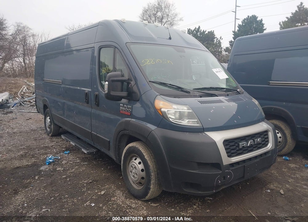 2019 RAM PROMASTER 3500 CARGO VAN HIGH ROOF 159 WB EXT VIN: 3C6URVJG5KE558671