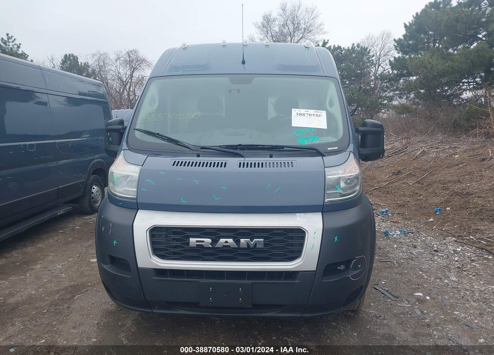2019 RAM PROMASTER 3500 CARGO VAN HIGH ROOF 159 WB EXT VIN: 3C6URVJG6KE558520