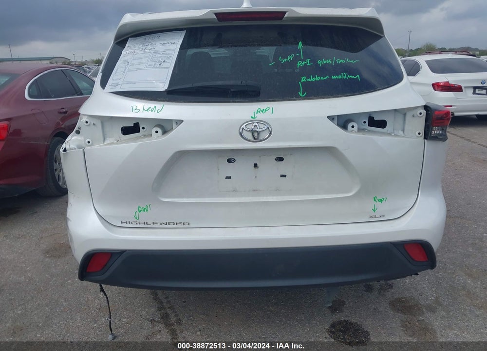 2020 TOYOTA HIGHLANDER XLE VIN: 5TDGZRAH6LS506768