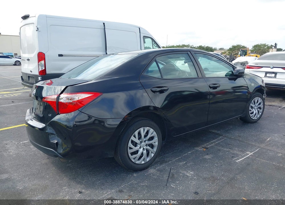 2019 TOYOTA COROLLA LE VIN: 2T1BURHE5KC237349