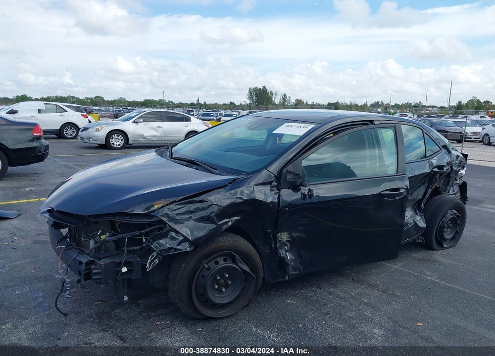 2019 TOYOTA COROLLA LE VIN: 2T1BURHE5KC237349