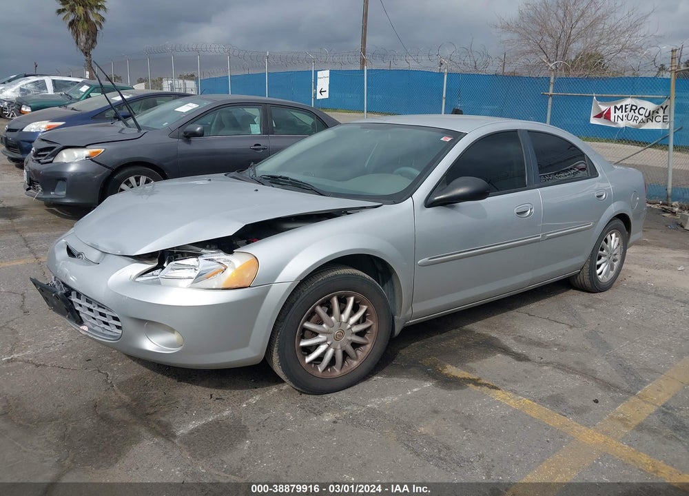 2002 CHRYSLER SEBRING LXI VIN: 1C3EL56R22N332922