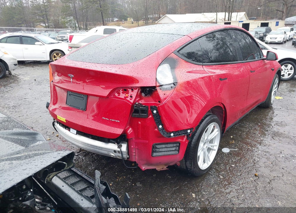 2022 TESLA MODEL Y LONG RANGE DUAL MOTOR ALL-WHEEL DRIVE VIN: 7SAYGDEE6NF425941