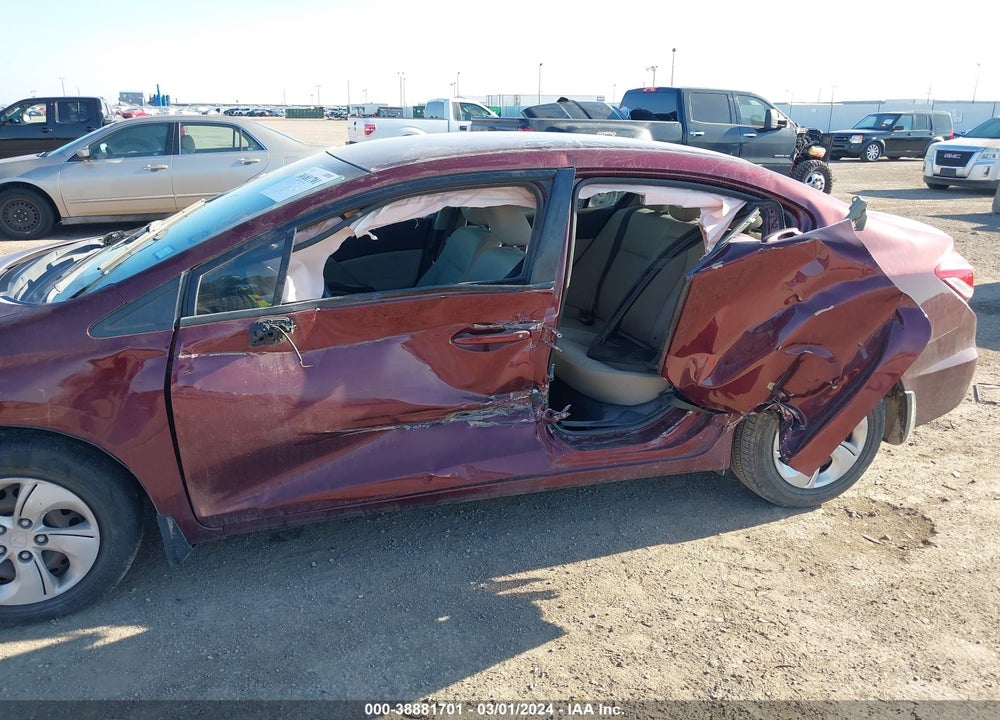 2014 HONDA CIVIC LX VIN: 2HGFB2F51EH507819