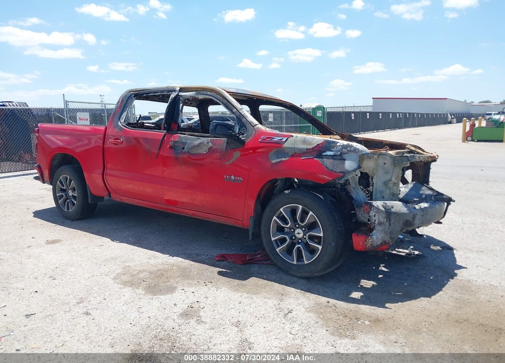 2021 CHEVROLET SILVERADO 1500 4WD SHORT BED RST VIN: 3GCUYEET6MG317034