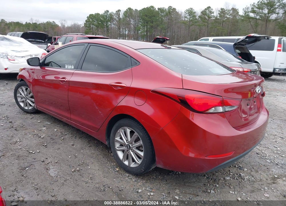 2016 HYUNDAI ELANTRA SE VIN: 5NPDH4AE9GH766558