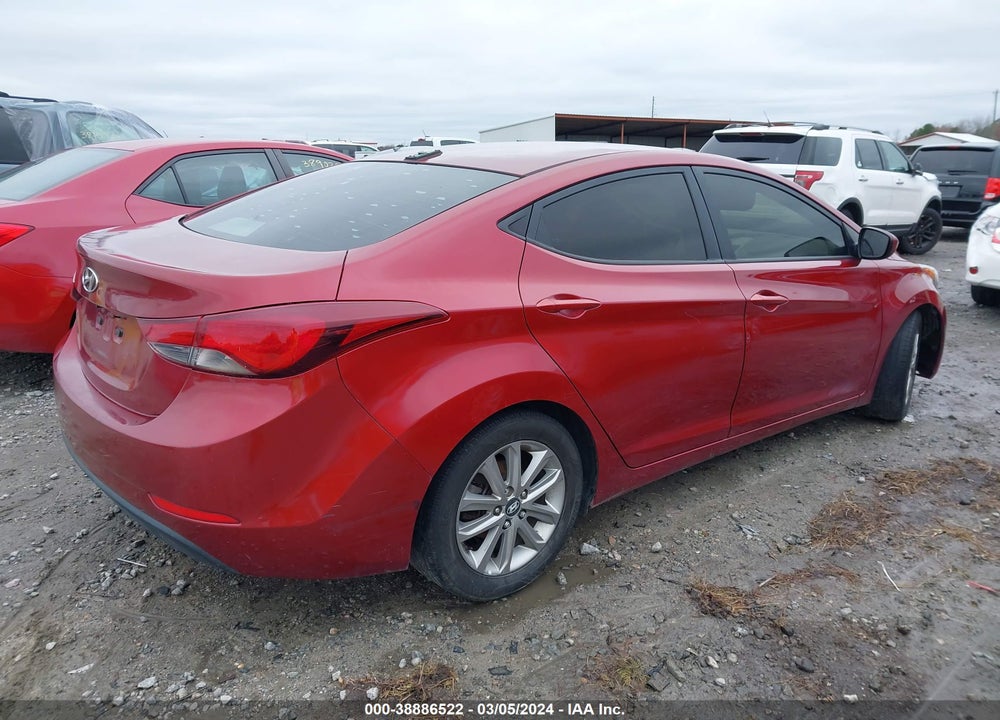 2016 HYUNDAI ELANTRA SE VIN: 5NPDH4AE9GH766558