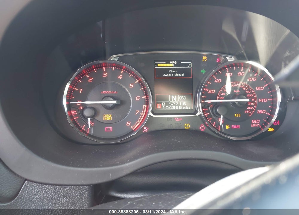 2016 SUBARU WRX PREMIUM VIN: JF1VA1E63G8817437