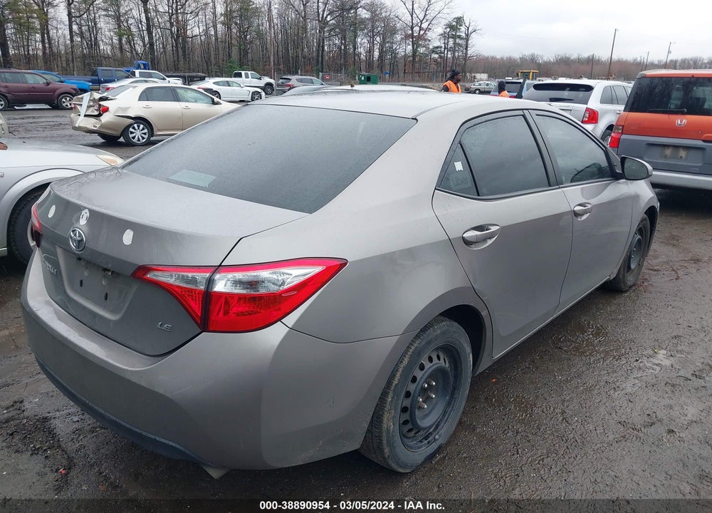 2016 TOYOTA COROLLA LE VIN: 2T1BURHE0GC708542