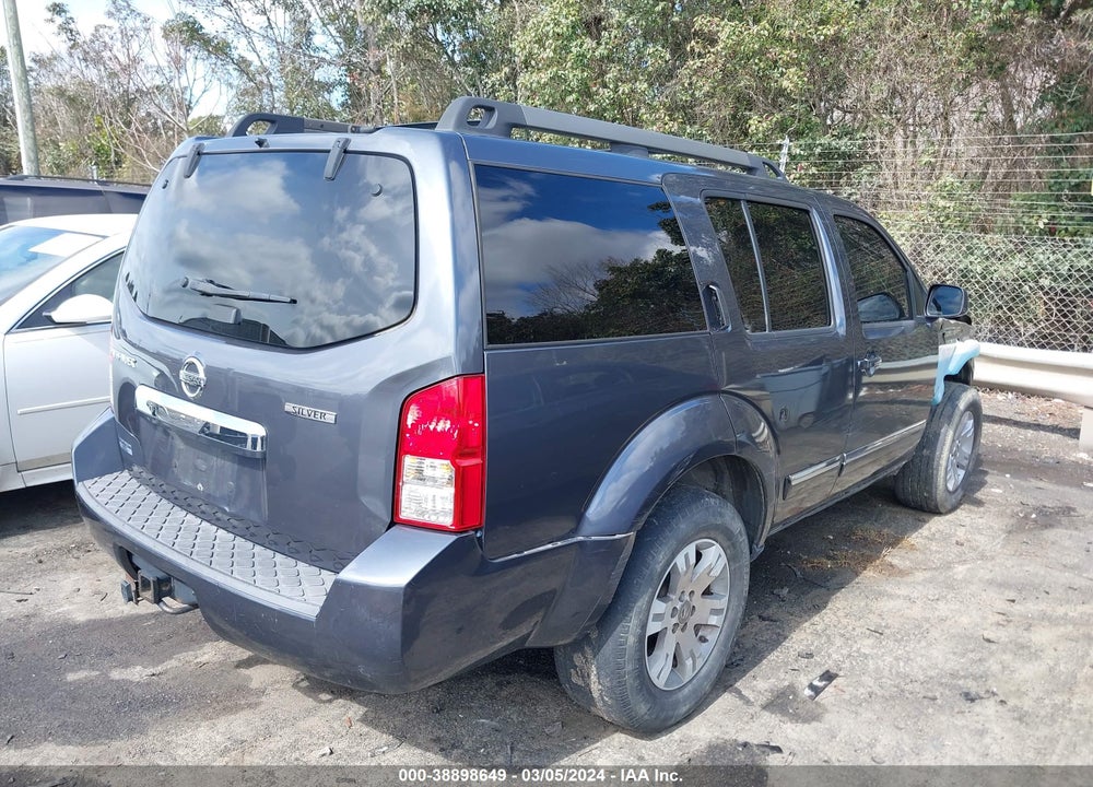 2012 NISSAN PATHFINDER SILVER VIN: 5N1AR1NB5CC606239