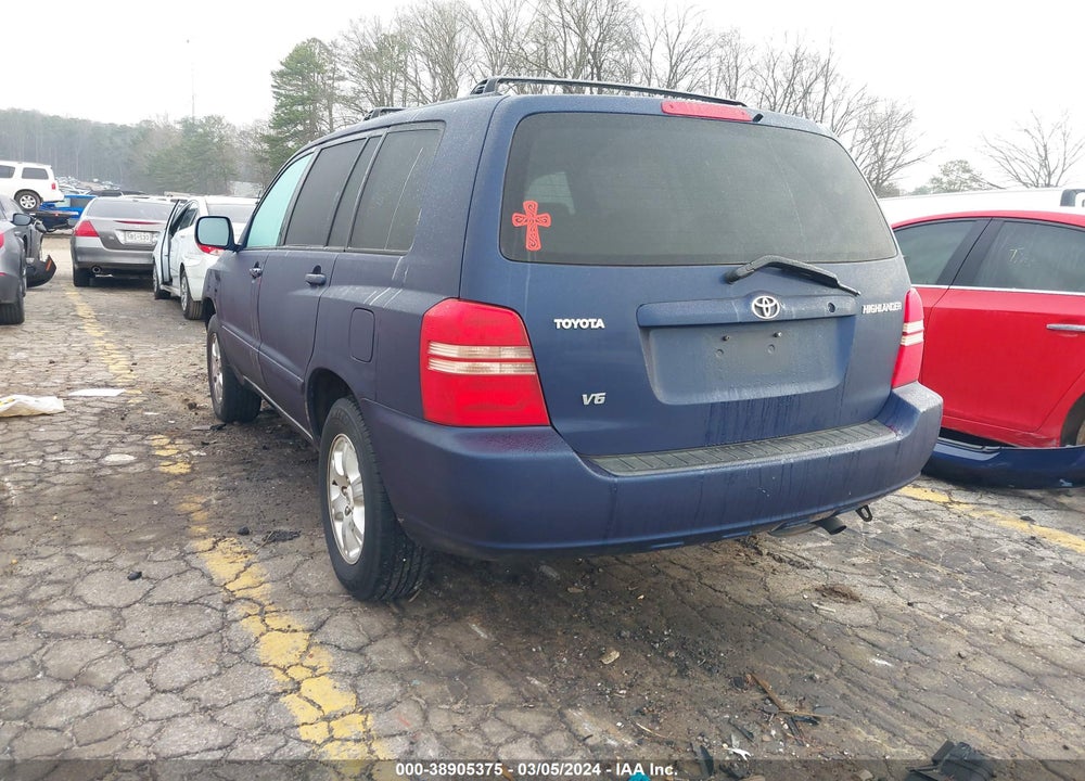 2003 TOYOTA HIGHLANDER V6 VIN: JTEGF21A030087205