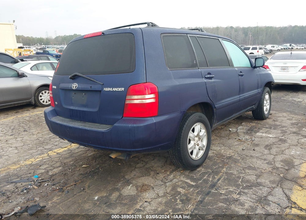 2003 TOYOTA HIGHLANDER V6 VIN: JTEGF21A030087205