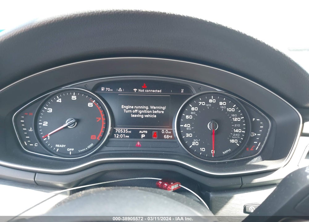 2018 AUDI A4 2.0T TECH ULTRA PREMIUM/2.0T ULTRA PREMIUM VIN: WAUKMAF47JA107438
