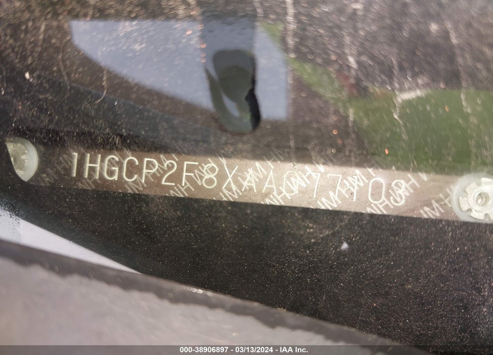 2010 HONDA ACCORD 2.4 EX-L VIN: 1HGCP2F8XAA077103