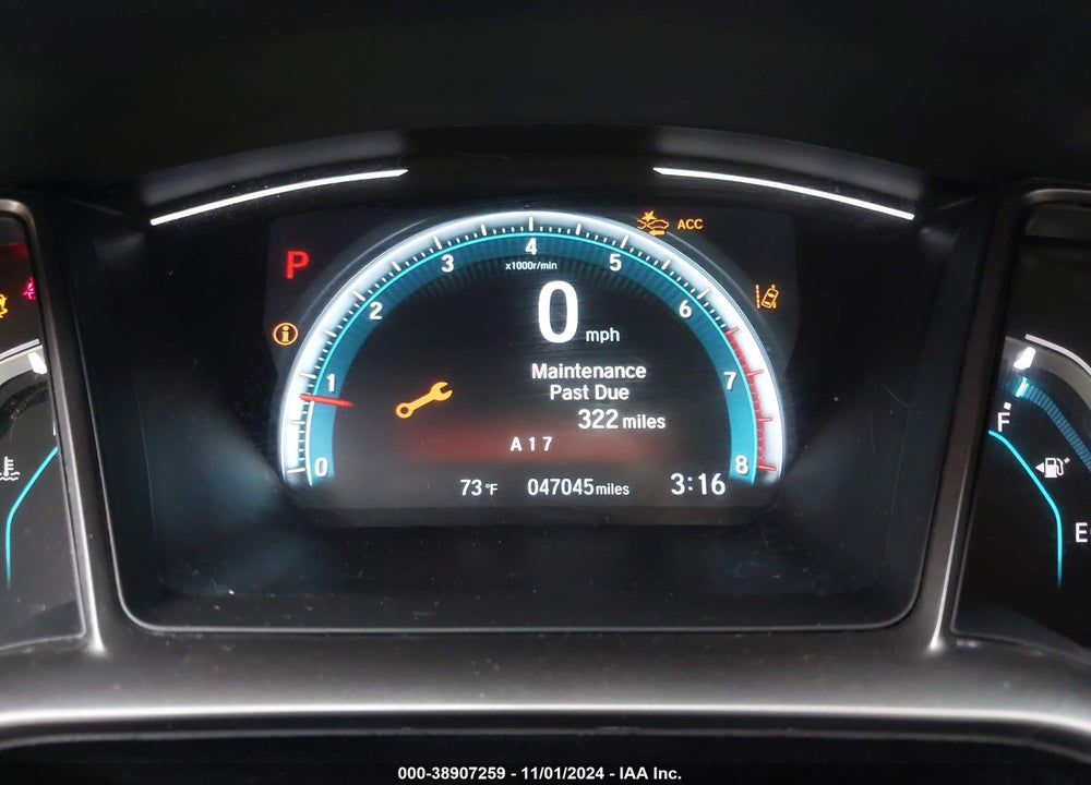 2019 HONDA CIVIC EX-L VIN: SHHFK7H88KU213224