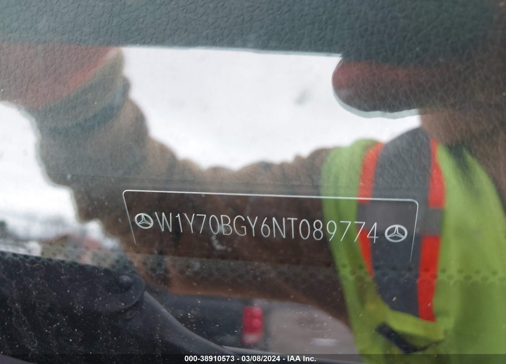 2022 MERCEDES-BENZ SPRINTER 1500 STANDARD ROOF I4 VIN: W1Y70BGY6NT089774