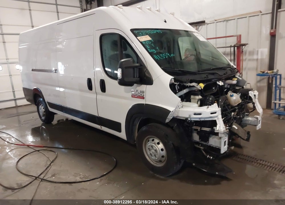 2019 RAM PROMASTER 3500 CARGO VAN HIGH ROOF 159 WB EXT VIN: 3C6URVJG0KE558562