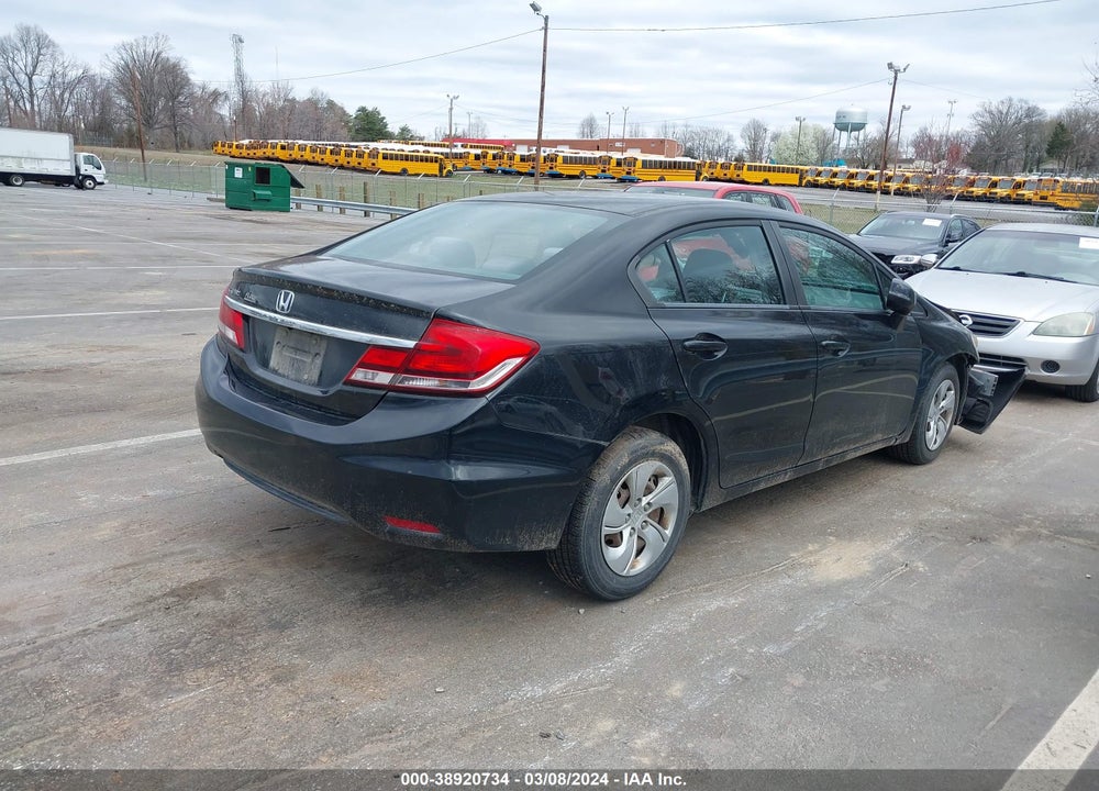 2013 HONDA CIVIC LX VIN: 19XFB2F50DE210646