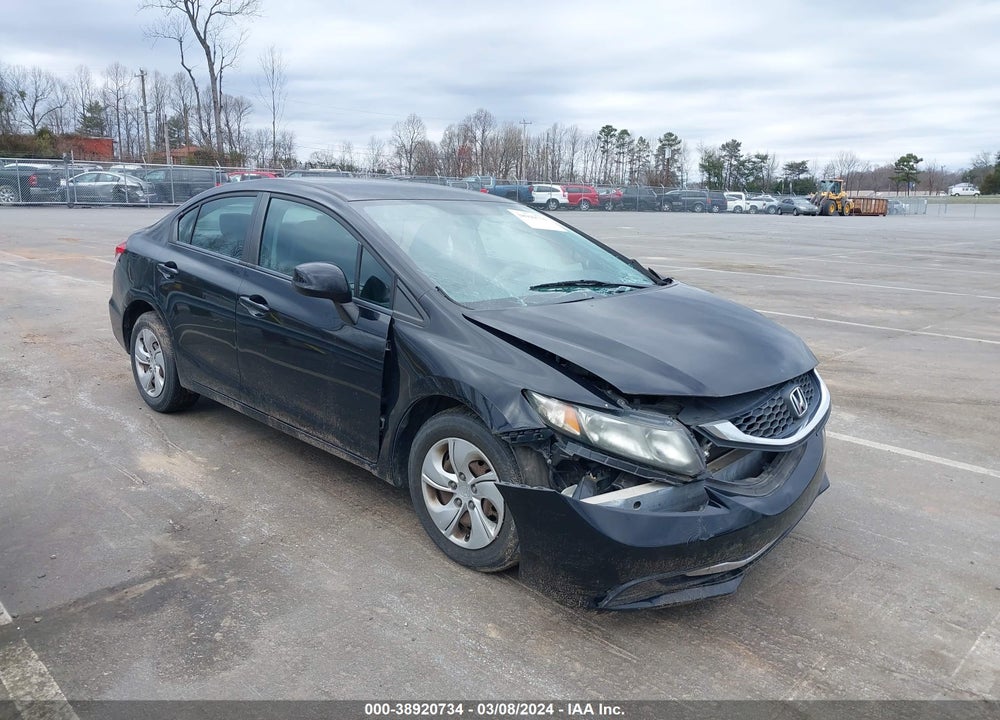 2013 HONDA CIVIC LX VIN: 19XFB2F50DE210646