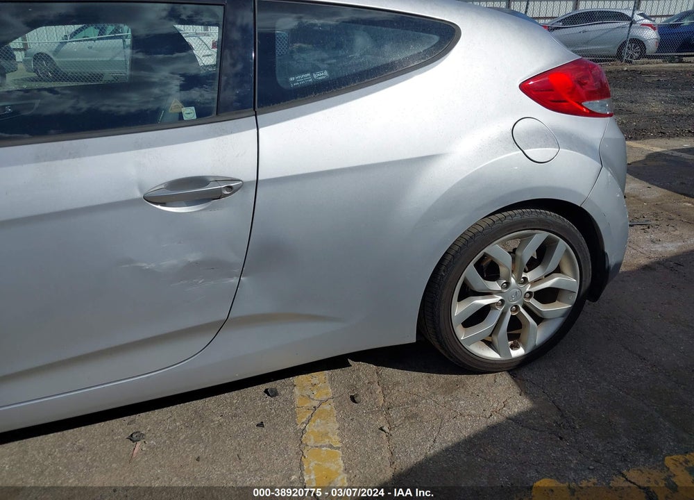 2013 HYUNDAI VELOSTER BASE W/BLACK VIN: KMHTC6ADXDU116938