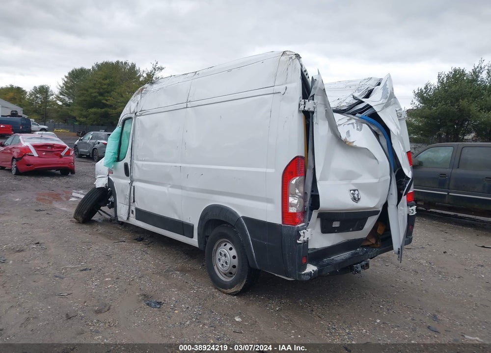 2019 RAM PROMASTER 2500 HIGH ROOF 136 WB VIN: 3C6TRVCG0KE541074