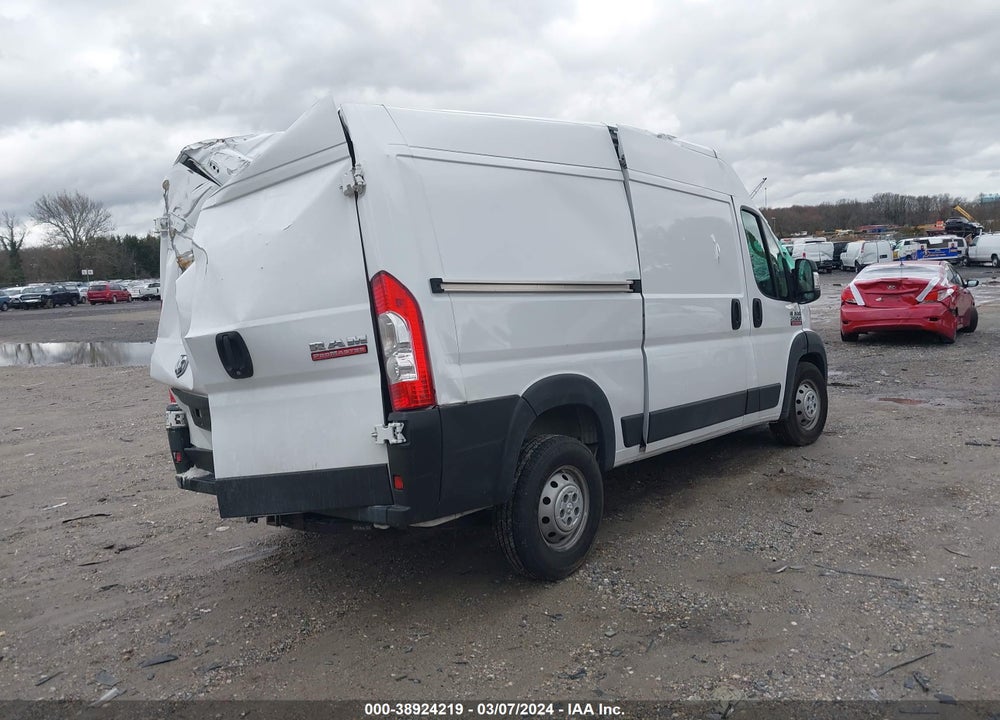 2019 RAM PROMASTER 2500 HIGH ROOF 136 WB VIN: 3C6TRVCG0KE541074
