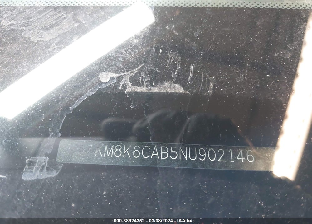 2022 HYUNDAI KONA SEL VIN: KM8K6CAB5NU902146